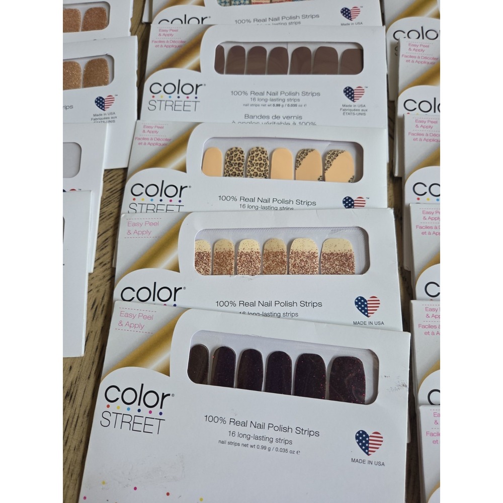 COLOR STREET NAIL STRIPS Lot Of 24 Nail Polish Strips Assorted Colors Designs - Picture 4 of 16